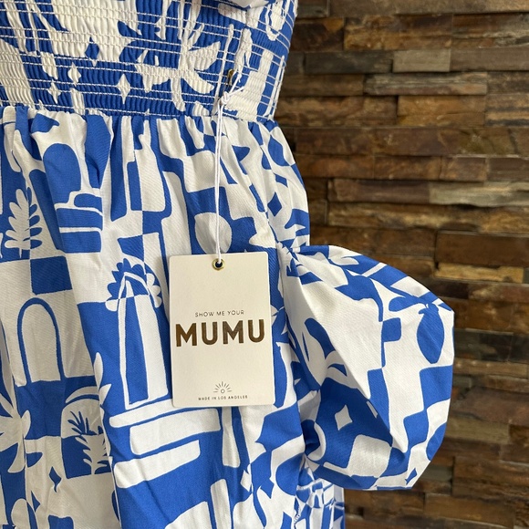 SHOW ME YOUR MUMU Revolve Afternoon Tea Dress In Santorini Escape - Picture 7 of 13
